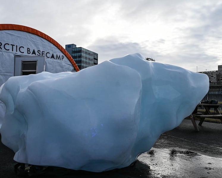 COP26: Melting iceberg brought to Glasgow to highlight perils of climate change to Arctic