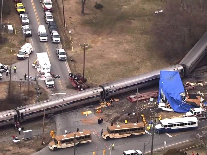 55 passengers injured in truck-train collision: Officials