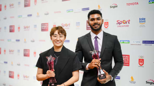 法汉和冯天薇获颁年度最佳男女运动员奖
