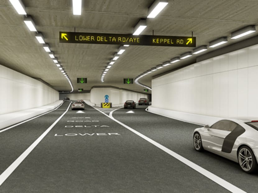 Artist's impression of the upcoming Sentosa Gateway Tunnel. Photo: singaporebudget.gov.sg