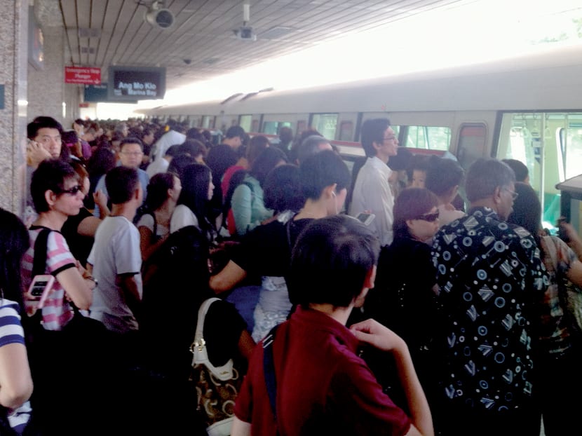 Yio Chu Kang MRT Station at 11.20am on Oct 17, 2011. Photo: Peter Yeo
