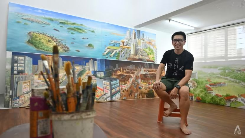 'Saya lukis dari imaginasi': Kegigihan artis Singapura ini dengan seni lukisan kanvas yang makan masa 1.5 tahun 'Saya lukis dari imaginasi': Kegigihan artis Singapura ini dengan seni lukisan kanvas yang makan masa 1.5 tahun