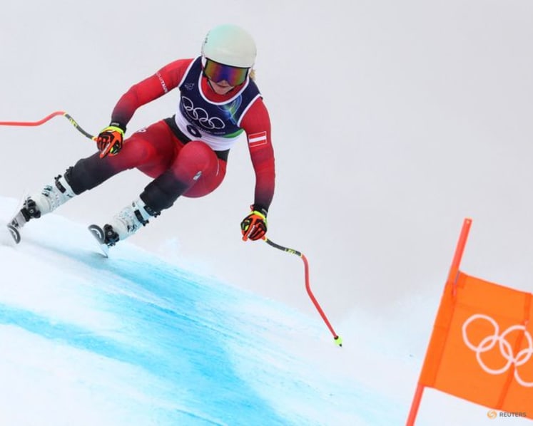 Alpine skiing-Austria win surprise team combined gold as Shiffrin misses out again