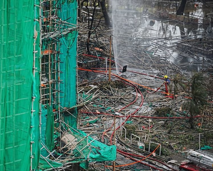 Hong Kong orders scaffold netting to be removed at over 200 sites in wake of inferno