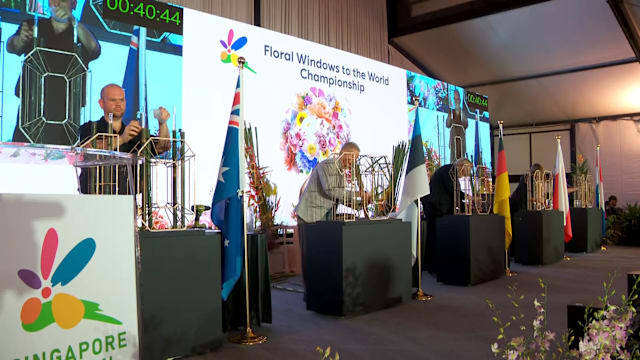 新加坡花园节世界级竞赛 五顶尖花艺师争夺冠军头衔