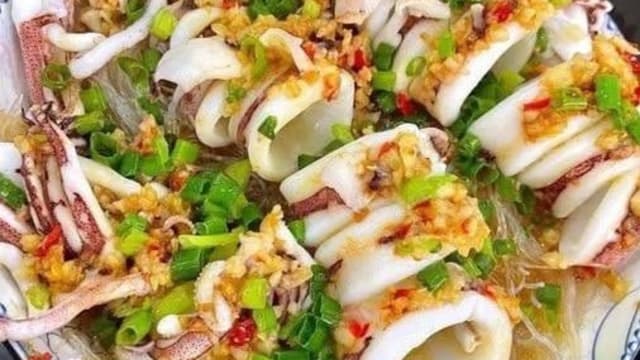 食谱：粉丝蒜蓉鱿鱼