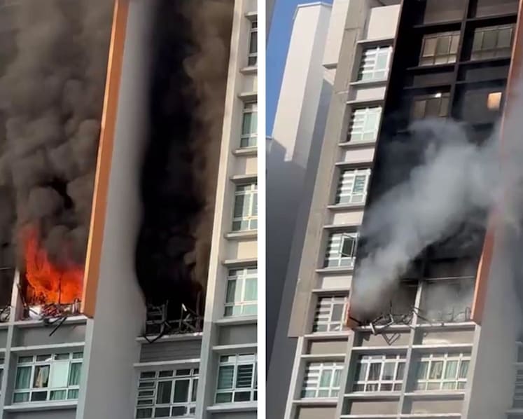 2 people taken to hospital after fire breaks out in Ghim Moh Link block