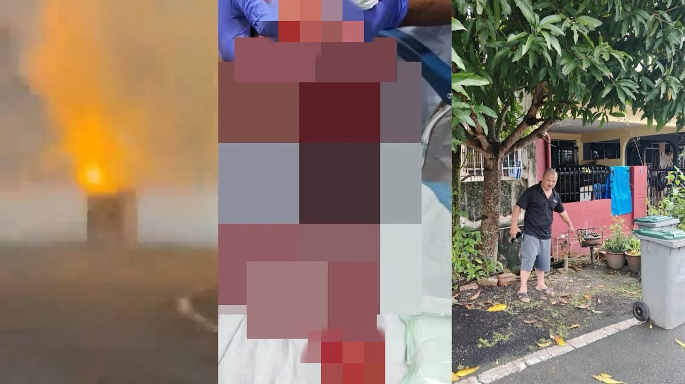 除夕放烟火酿惨祸 马国男子小腿被炸断