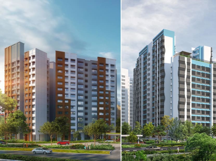 Artists' impressions of new public housing projects Yishun Beacon (left) and Lakeside View (right). Artists' impressions of new public housing projects Yishun Beacon (left) and Lakeside View (right).
