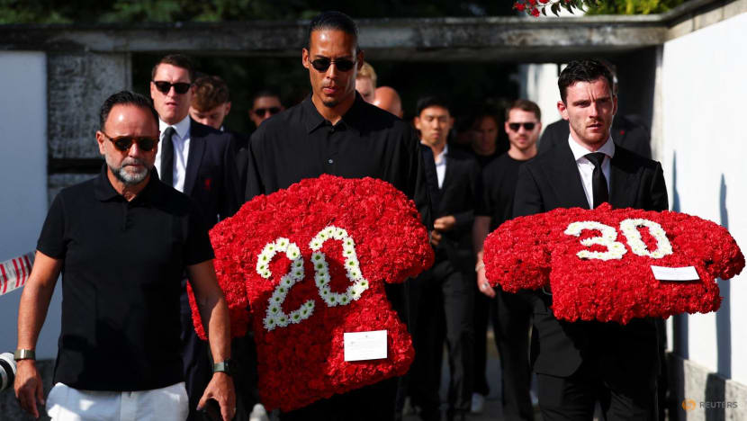 Liverpool players join family for Diogo Jota's funeral Liverpool players join family for Diogo Jota's funeral