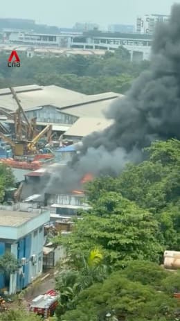 50 evacuated after warehouse fire breaks out in Jurong