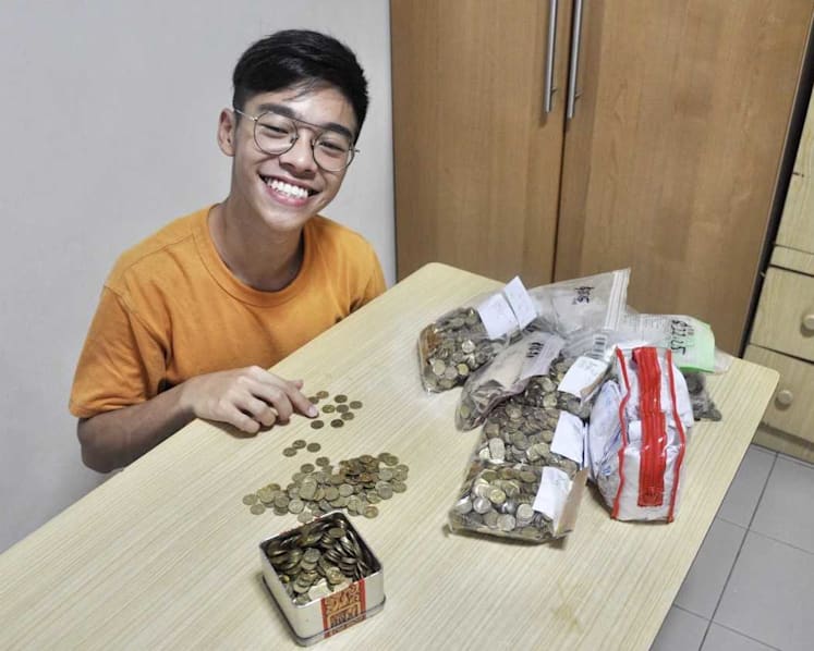 Change to make change: This Singapore student collected S$700 worth of 5-cent coins to aid the needy