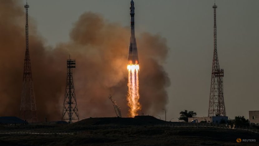 Russia sends American and two cosmonauts to space station with rare NASA chief visit