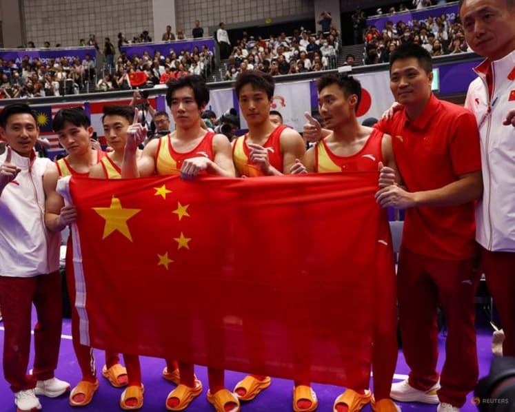 China avenge Olympic defeat to take men's team gold in Asian Games gymnastics showdown with Japan