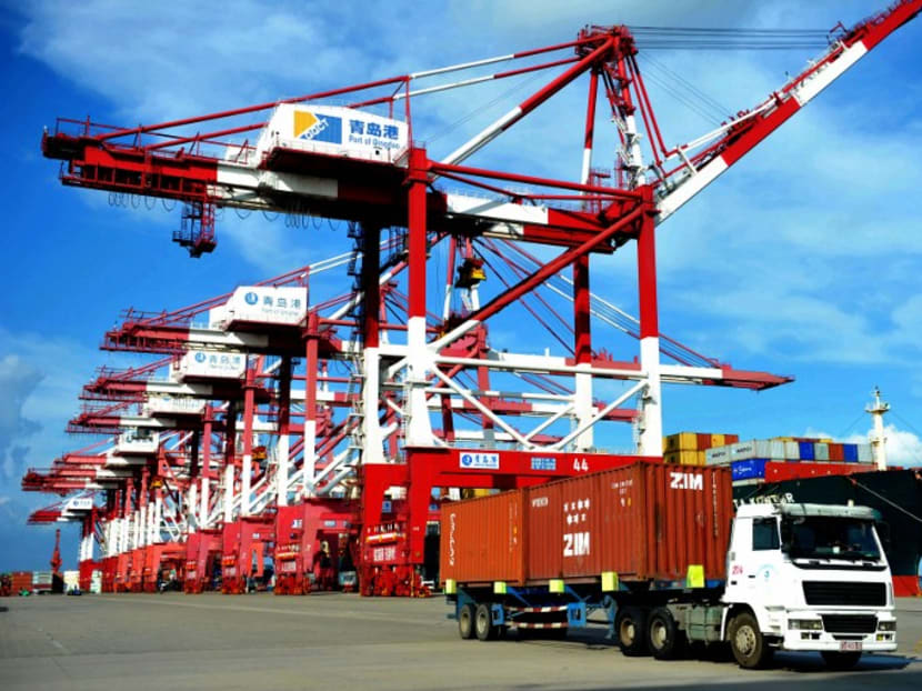 The port in Qingdao, eastern China's Shandong province on Aug 8, 2016. Photo: AFP