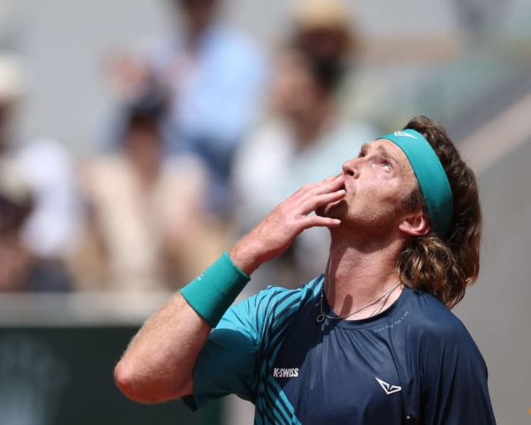 Rublev staves off Borges challenge to reach French Open last 16