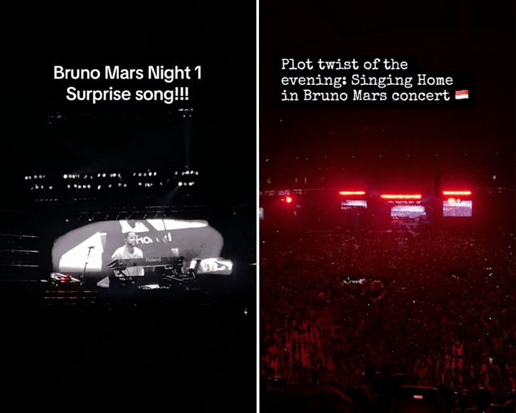 #trending: Bruno Mars fans belt out National Day song Home at Singapore concert