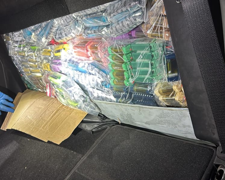 Over 1,100 vapes found hidden in modified back seat of car at Woodlands Checkpoint