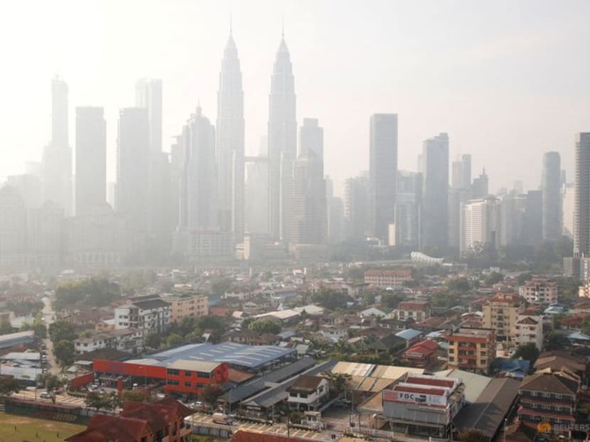 A view shows the city shrouded by haze in Kuala Lumpur, Malaysia on Oct 3, 2023.