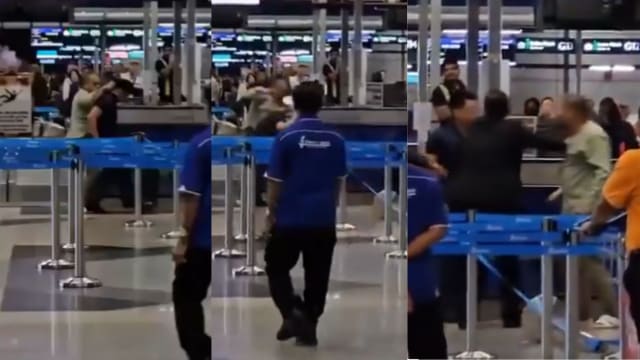 不满登机手续延误爆发争执 马国男子和航空公司职员互殴