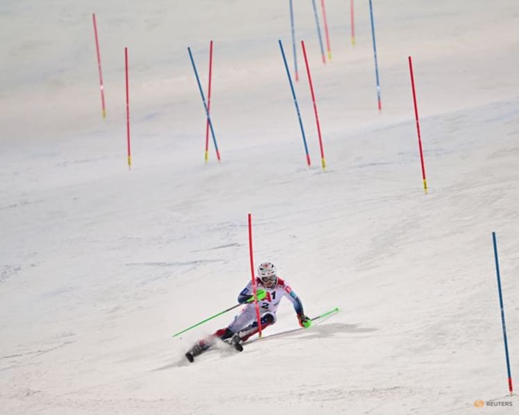 Alpine skiing-Norway's Kristoffersen wins last slalom before Olympics