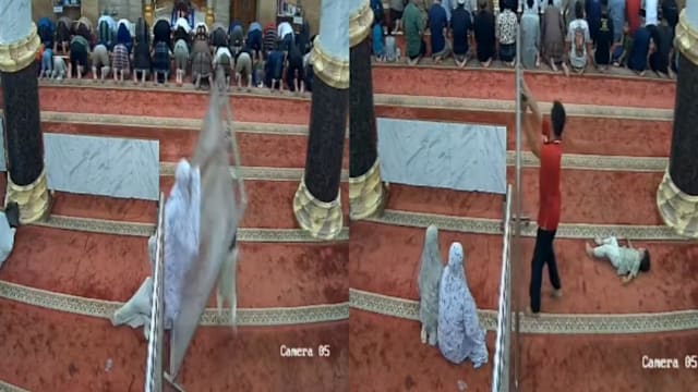 印尼回教堂两女会众嬉闹闯祸  撞倒隔板压伤孩童