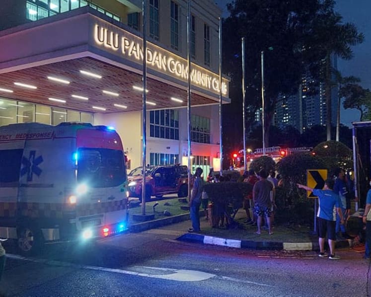 Car crashes into Ulu Pandan Community Club, 2 taken to hospital