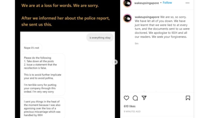 Wake Up Singapore mohon maaf muat naik dakwaan wanita keguguran susuli aduan polis KKH Wake Up Singapore mohon maaf muat naik dakwaan wanita keguguran susuli aduan polis KKH