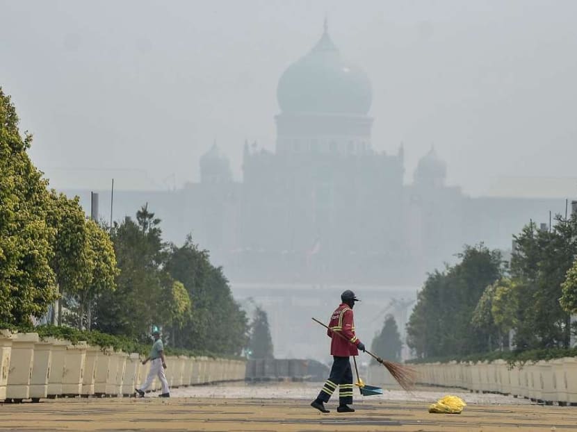 A thick blanket of haze shrouds Putrajaya, Sept 17, 2019.