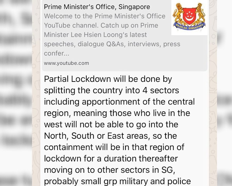 Covid-19: Government debunks rumour of 'partial lockdown' in Singapore