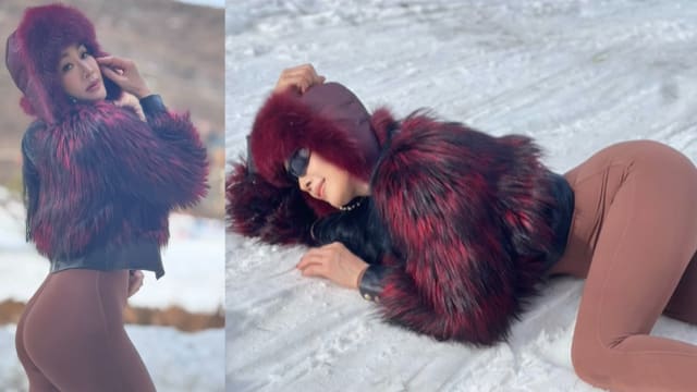 钟丽缇雪地卖弄性感　网赞53岁身材“比女儿还美”