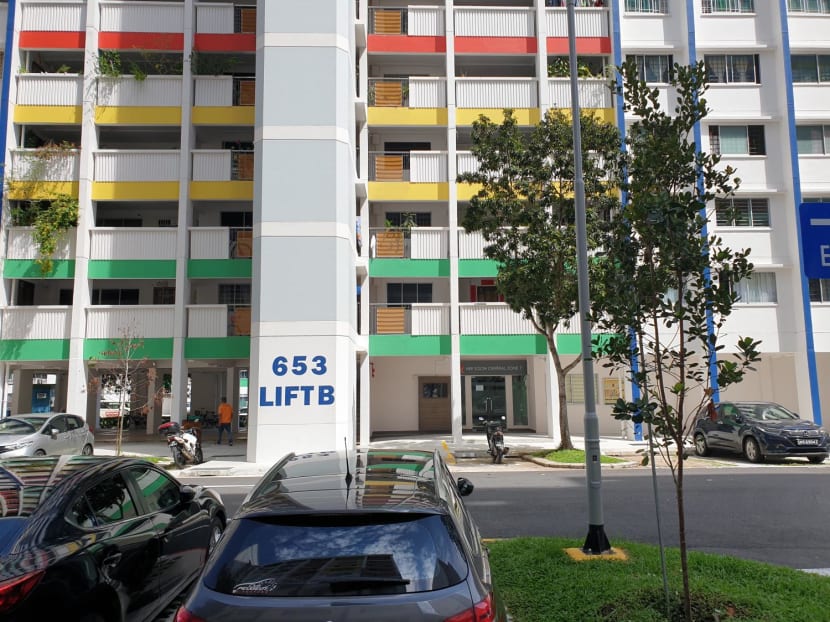 Block 653 Yishun Avenue 4, where an alleged murder took place on Oct 10, 2022.