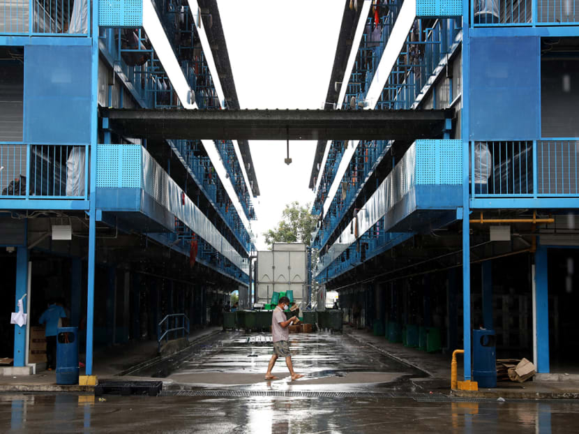 S11 Dormitory in Punggol on April 21, 2020. The dormitory is one of several gazetted as an isolation area.