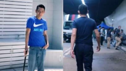 Andy Lau Can Walk Again... But Only With A Crutch