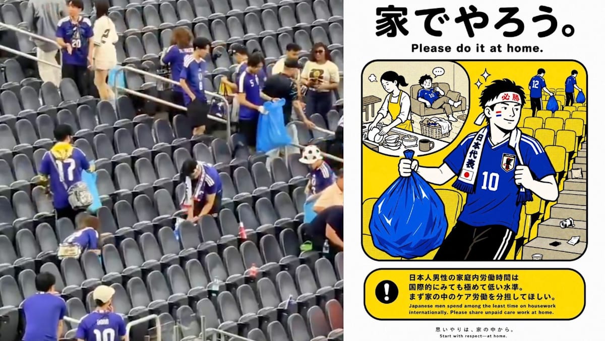 Japanese Fans Go Viral For Cleaning Up After World Cup Match — But Some Women Are Now Calling Out Men For Not Doing The Same At Home