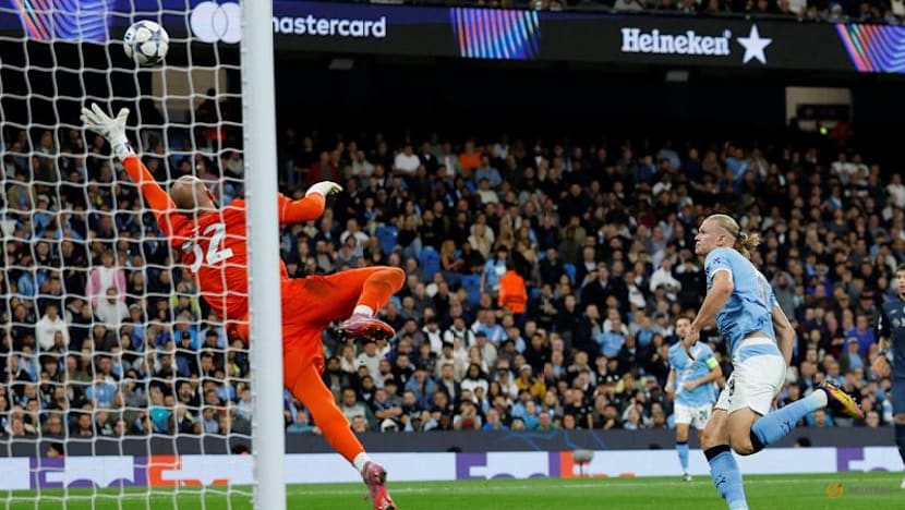 Haaland nets landmark goal as City beat 10-man Napoli in Champions League
