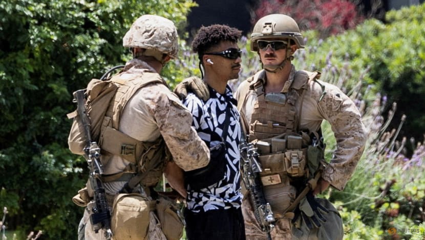 US Marines make first detention in Los Angeles as more protests expected US Marines make first detention in Los Angeles as more protests expected