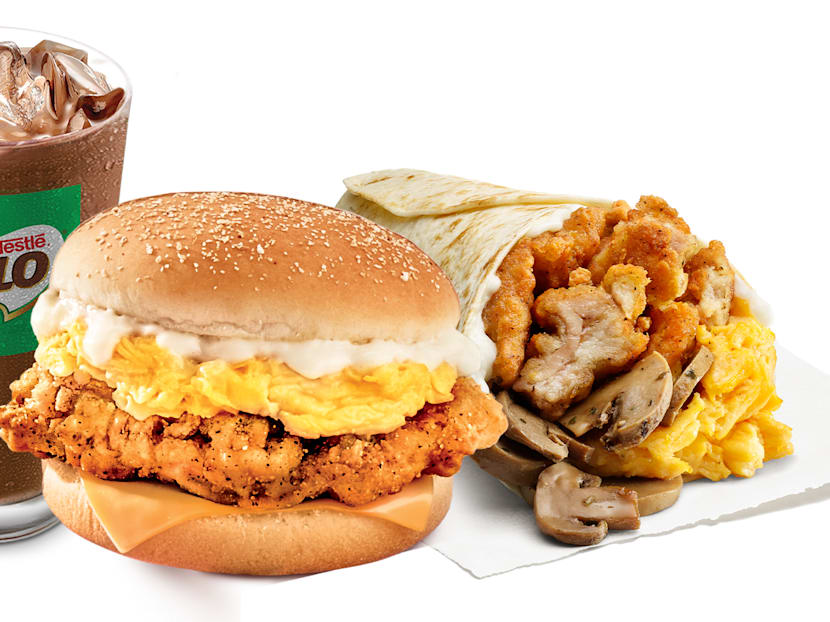 KFC&rsquo;s Breakfast Items With Iced Milo At Discounted Prices, Including Scrambled Egg Chicken Burger