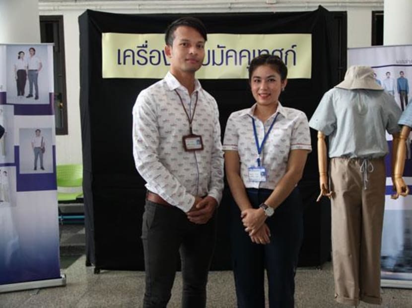 Models show off the new tour guide uniforms at the Department of Tourism in Bangkok on Friday (June 26). Photo: Bangkok Post