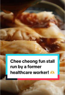 Steaming chee cheong fun is the best skincare routine one can have, if you ask babyfaced hawker Kulathorn. The former healthcare worker set up a stall selling silky rice rolls made from scratch, with rice grains ground in a stone mill! #8dayseathawker #8dayseat #hawkerfood #sgfood #cheecheongfun #traditionalfood #tiktoksg #fyp #singapore 