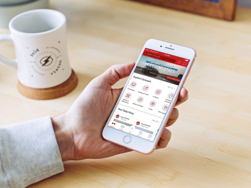 The Carousell application as seen on a smartphone.