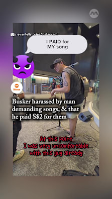 Evan Goh, 37, finished top three in Battle of the Buskers in 2023. #8dayssg #8dayssgtrending #busker #christmas #sgfyp 