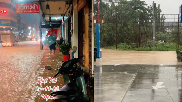 “连通讯都困难” 合艾爆发水灾 狮城客受困市区