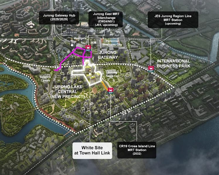 Up to 1,200 private homes planned for Jurong Lake District site launched for sale