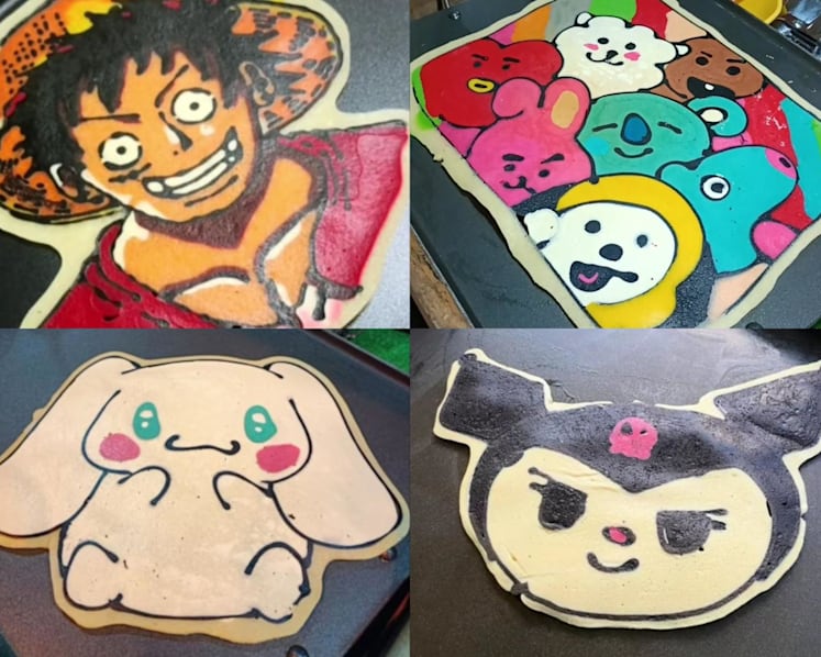 A stall in Malaysia is going viral for its cartoon pancakes, owner accepts custom requests