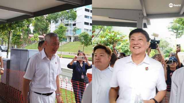 【GE2025】黄志明和李资政同宏茂桥行动党团队抵达提名中心