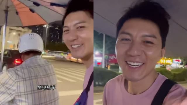 乘电动摩哆没戴头盔　袁伟豪急删视频