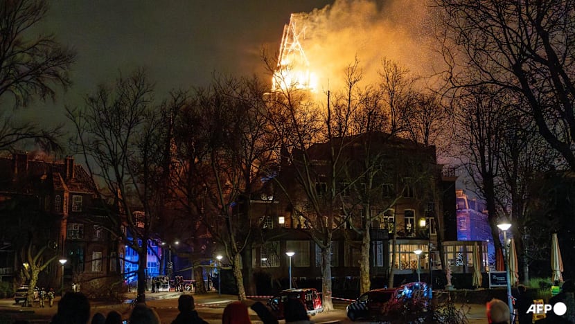 Fire ravages Amsterdam church on 'unsettled' Dutch New Year