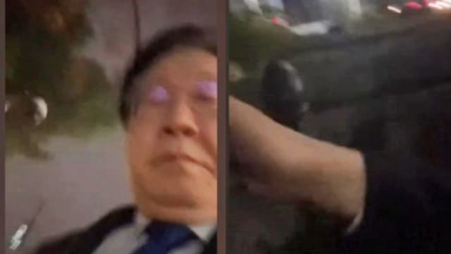 韩国反对党领袖李在明 戒严期间直播翻墙进国会