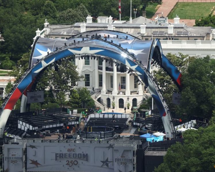 Trump's grand sporting season begins with UFC fights on White House lawn